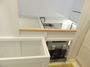 Bonded oak trim to lower edge of bed opening