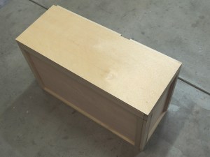 Cut plywood for aft dinette bench seat cushion cover