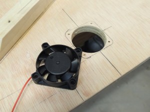 Drilled fan ventilation holes in bed deck
