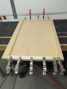 Fabricated face of aft dinette bench