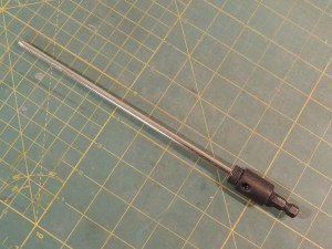 Fabricated long pilot shaft for large hole saw