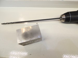 Final positioned heater and through drilled alignment hole