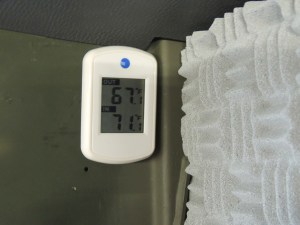 Installed digital inside/outside thermometers