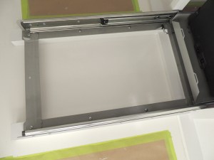 Installed refrigerator and slide in habitat