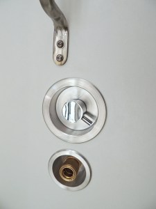 Installed shower valve and shower hose quick disconnect