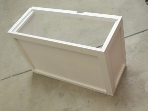 Painted aft dinette bench