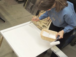 Painted under bed divider, driver side under bed storage partition, forward bench riser, and lithium battery tray