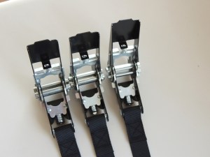 Sewed battery hold down straps