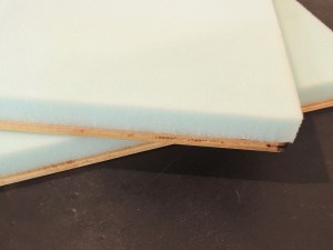 Bonded and trimmed 1-inch foam on seat back panels