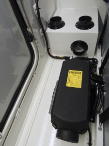 Bonded heater distribution box into habitat