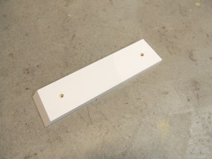 Cut and painted support for aft dinette seat back