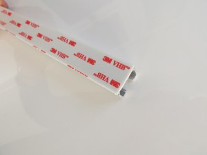 Cut, fit, and installed shower curtain track over shower