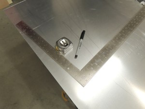 Fabricated and installed heat shield for heater on underside of habitat