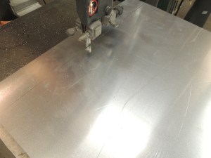 Fabricated and installed heat shield for heater on underside of habitat