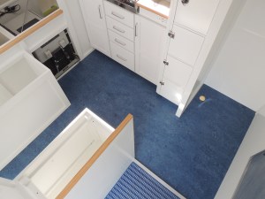 Finished installing marmoleum flooring