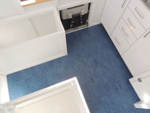 Finished installing marmoleum flooring