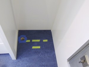 Installed composting toilet