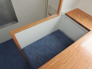 Installed dinette seat backs
