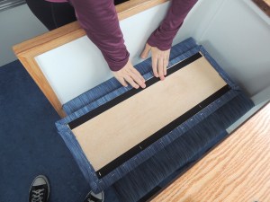 Installed dinette seat backs