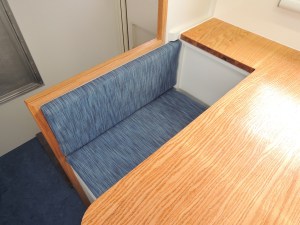 Installed dinette seat backs