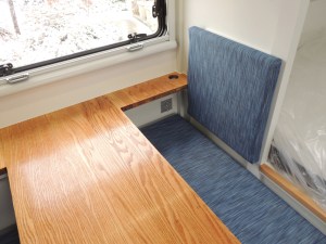 Installed dinette seat backs