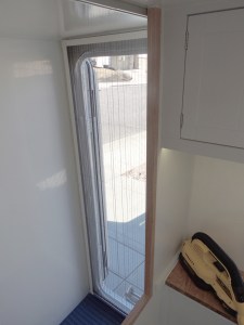 Installed screen door