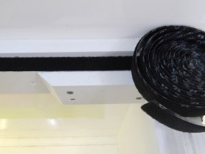 Installed velcro on bed deck contact surfaces