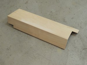 Measured, fabricated, and painted wire chase cover for over head board