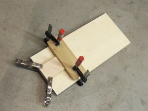 Made plywood mounting palette for under sink fresh water pump assembly
