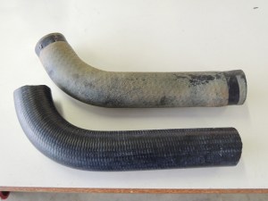 Purchased and trimmed new radiator hoses