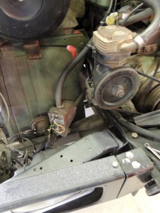 Removed old engine pre-heater (120V AC electric)