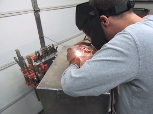 Started modifying gray water tank