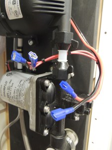 Wired and plumbed final water pump assembly