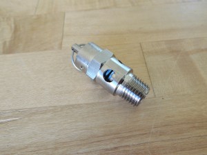 Added pressure relief valve to electric air compressor manifold