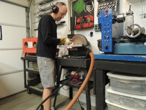 Cut and prepped steel for rear bumper