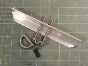 Fabricated external entry door grab handle mount assembly