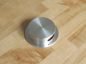 Fabricated toilet vent fan splash guard