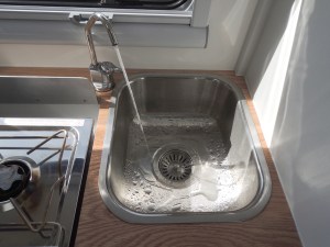 Filled, pressurized, and tested fresh water system