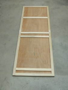 Finished layout of bathroom door