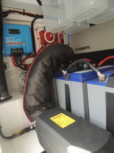 Installed heater duct insulation