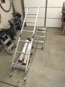 Started laying out new folding ladder design