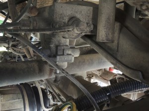 Turned off axle fording air supply (turned off air regulator)