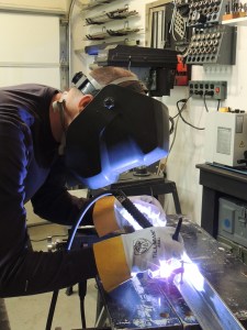 Welding B Pillar to Habitat Adapter